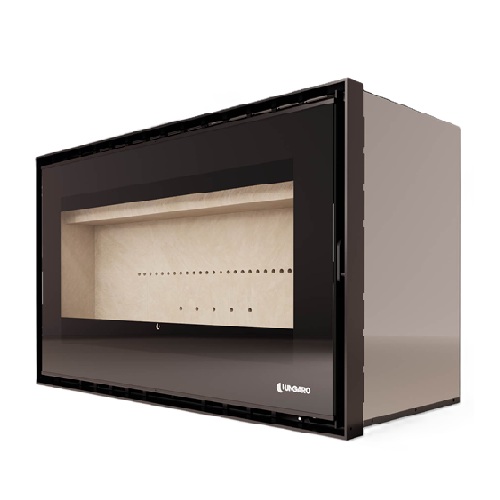 UNGARO - Inux 90 - Un insert à bois au style contemporain au rendement élevés de largeur 90 cm