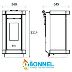 Poêles à granulés THERMOROSSI Dorica - Ets Bonnel