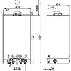 Vitodens 100W - VIESSMANN (Dimensions)