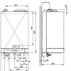 VIESSMANN - Vitodens 222W (Dimensions)