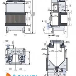 CHAZELLES Facel 800 3 vitres (dimensions) - Ets Bonnel