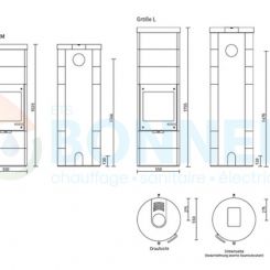 SKANTHERM Milano Stéatite M - L - Ets Bonnel - dimensions