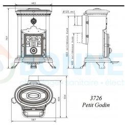 Colonne 3726 - GODIN (dimensions) - Ets Bonnel