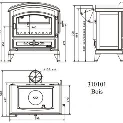 310101 GODIN - Ets Bonnel (Dimensions)