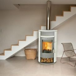 ALICANTE céramique blanche Fireplace - Ets Bonnel