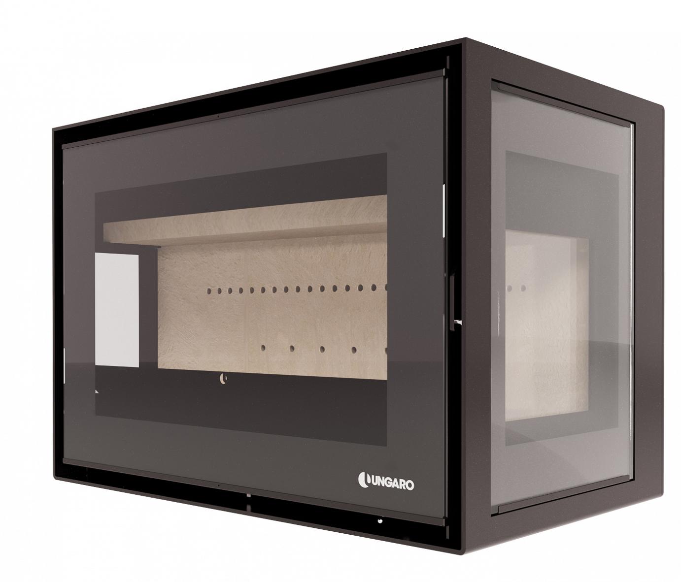 UNGARO - Inux 75 3F - Un insert à bois trois vitres au style contemporain au rendement élevés de largeur 75 cm