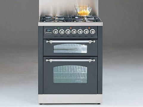 Cuisinière 70cm Nostalgie avec 1 four et une plaque de cuisson 4 foyers  gaz ILVE - Mon Espace Cuisson